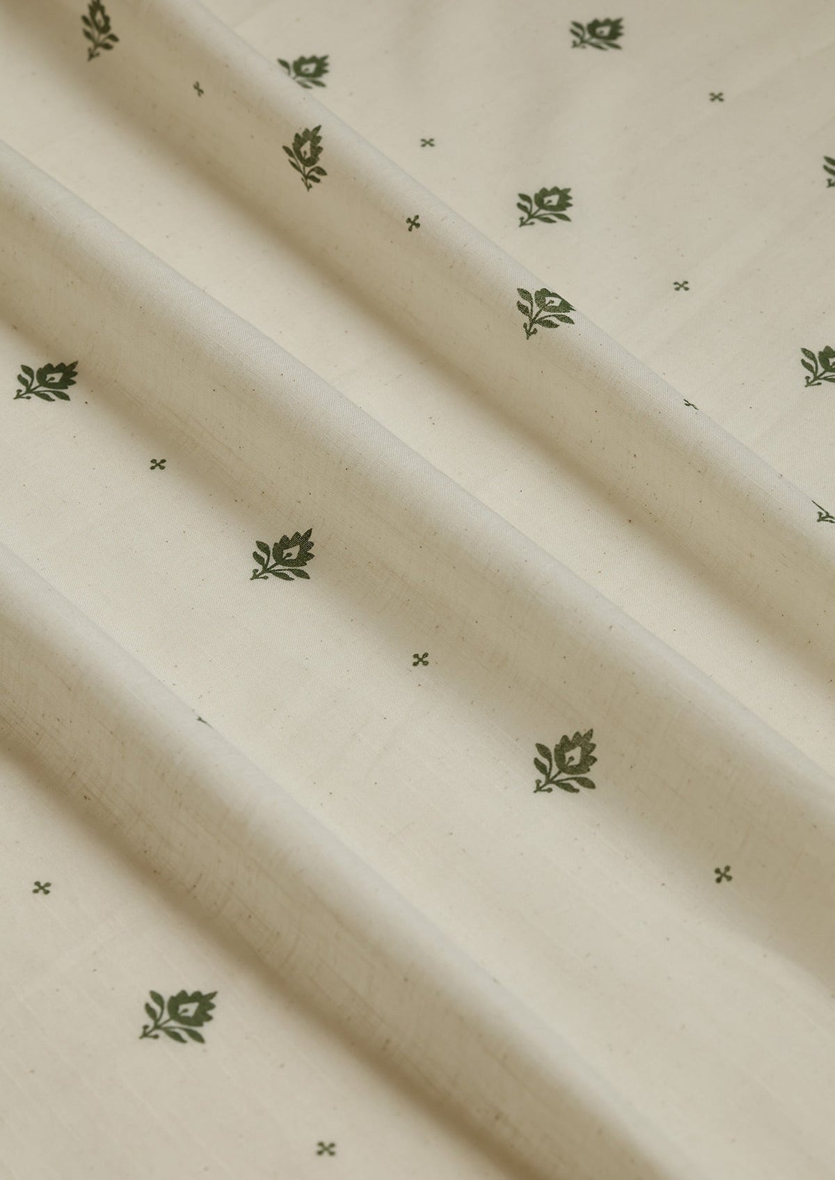 Cava Pepper Green | 100% Cotton Sheer Printed | Light Filtering Fabric