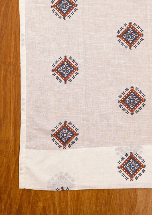 Sapphire Printed Sheer Fabric