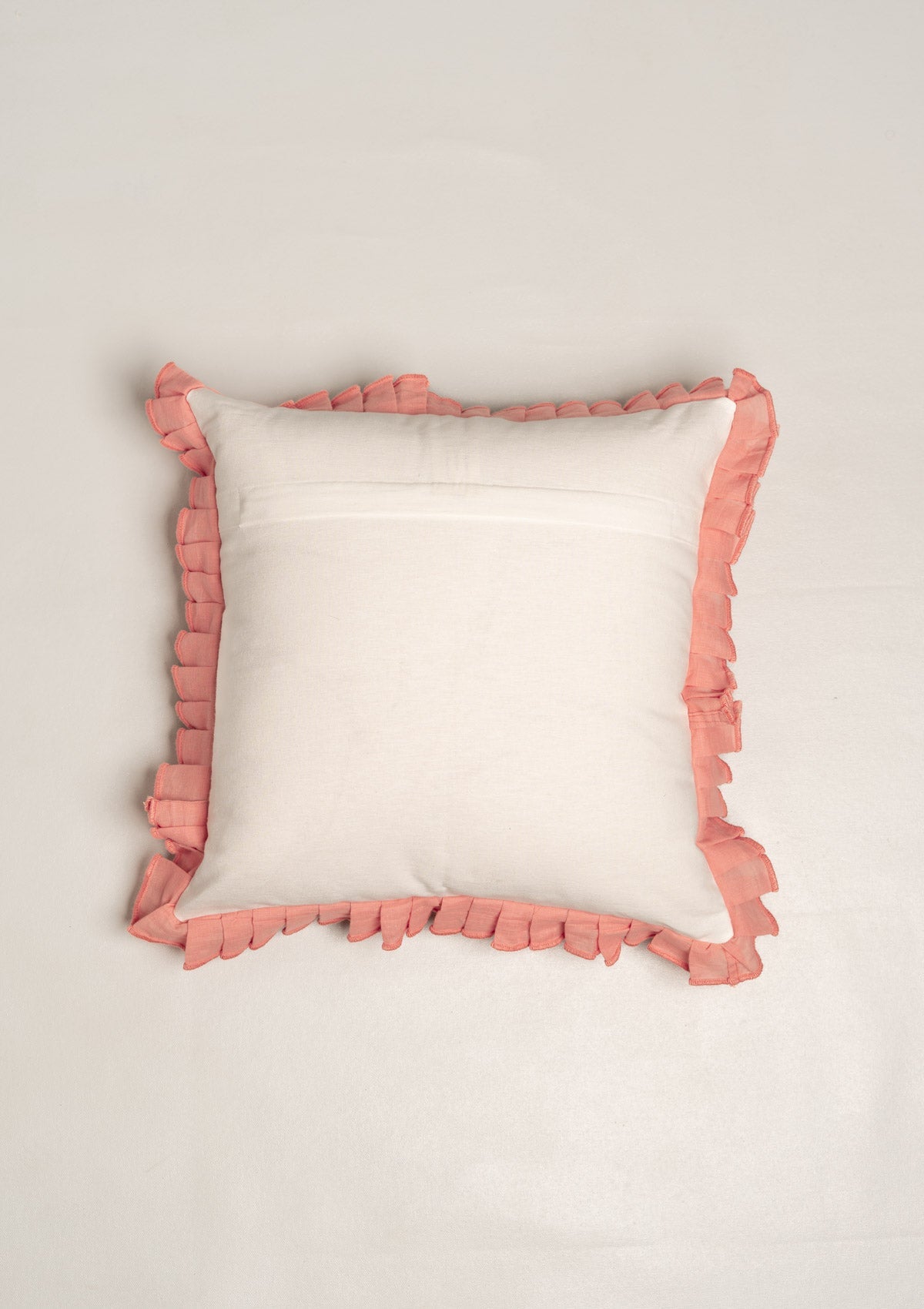 Courtyard Geometric Floral 100% Cotton Cushion Cover for Sofa - Blush Pink