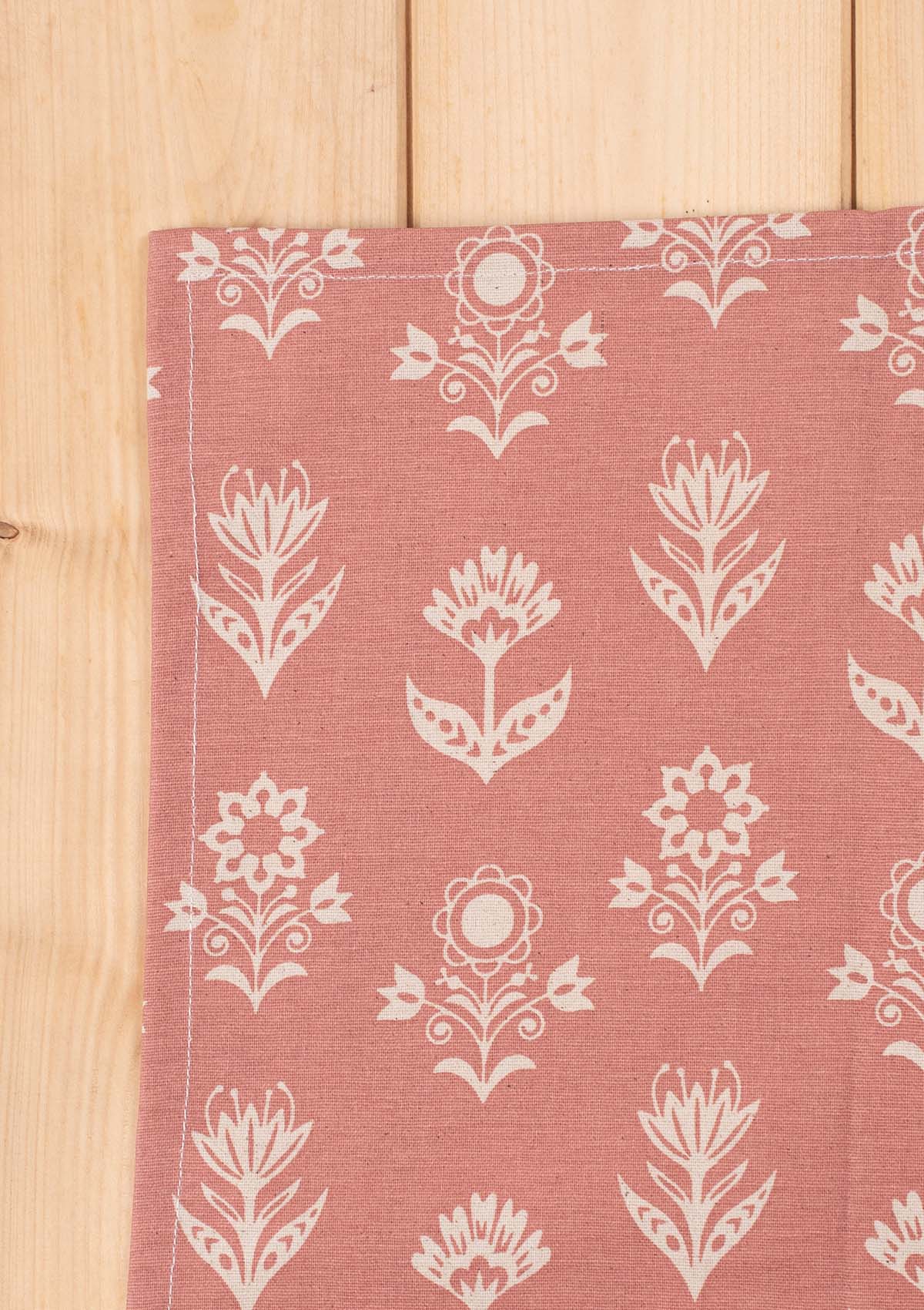 Dahlia Rust Spill safe water-resistant coated cotton table cloth