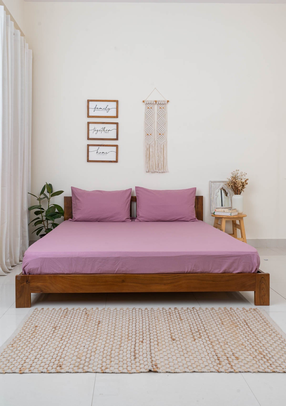 Solid Fitted Sheet - Dusty Lavender