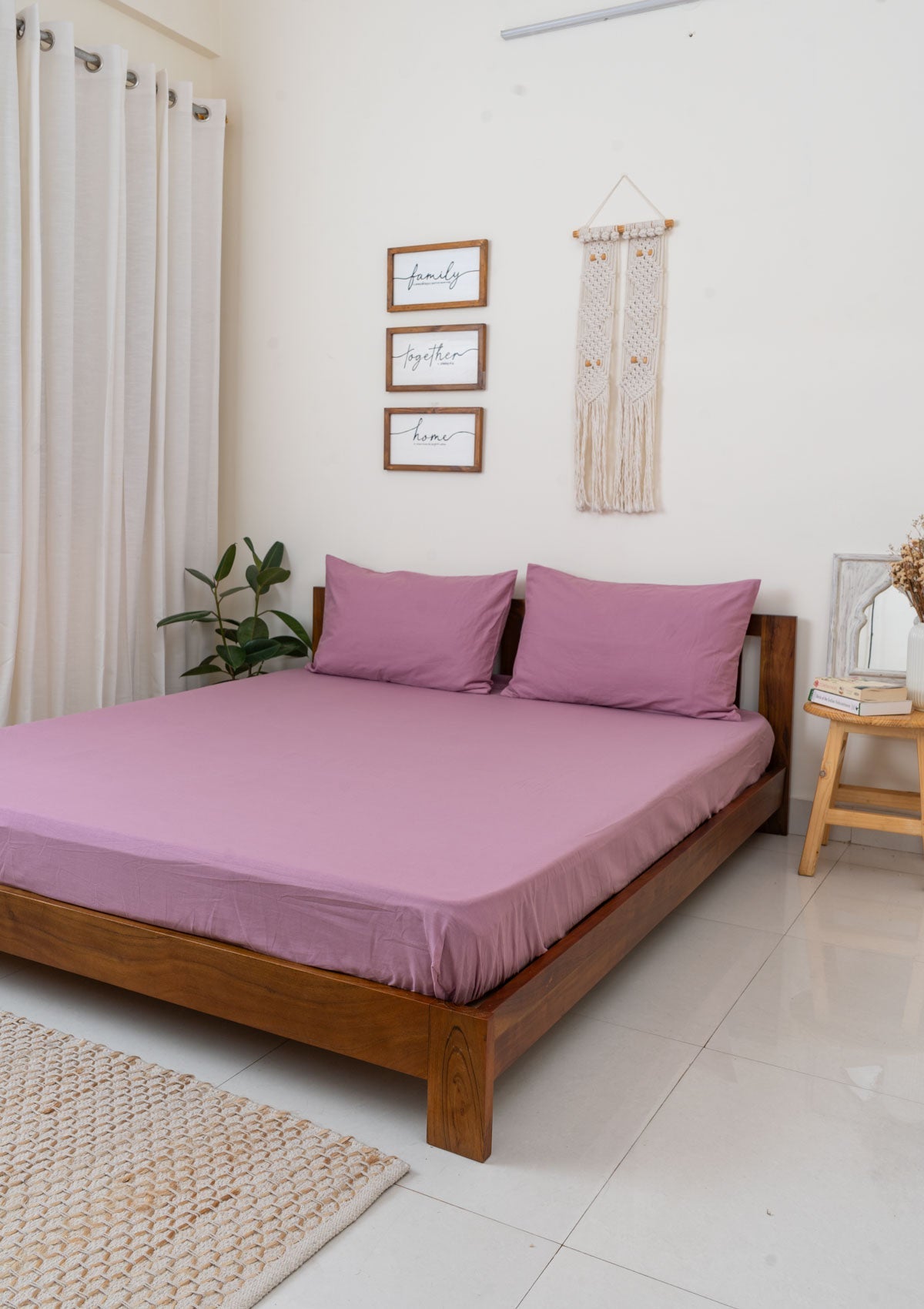 Solid Fitted Sheet - Dusty Lavender