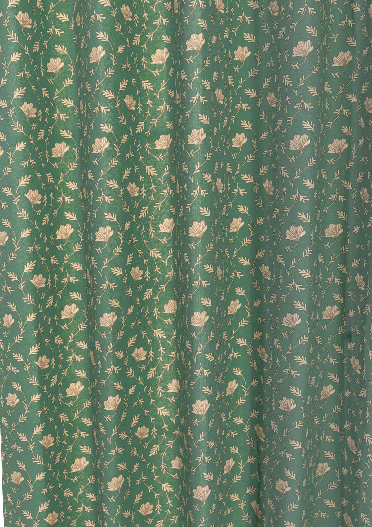 Eden aqua blue 100% cotton floral fabric for bed room -Room darkening