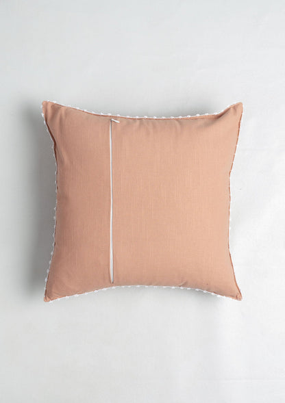 Embrose Embroidered 100% Cotton floral Design Cushion Cover for Sofa – Rust