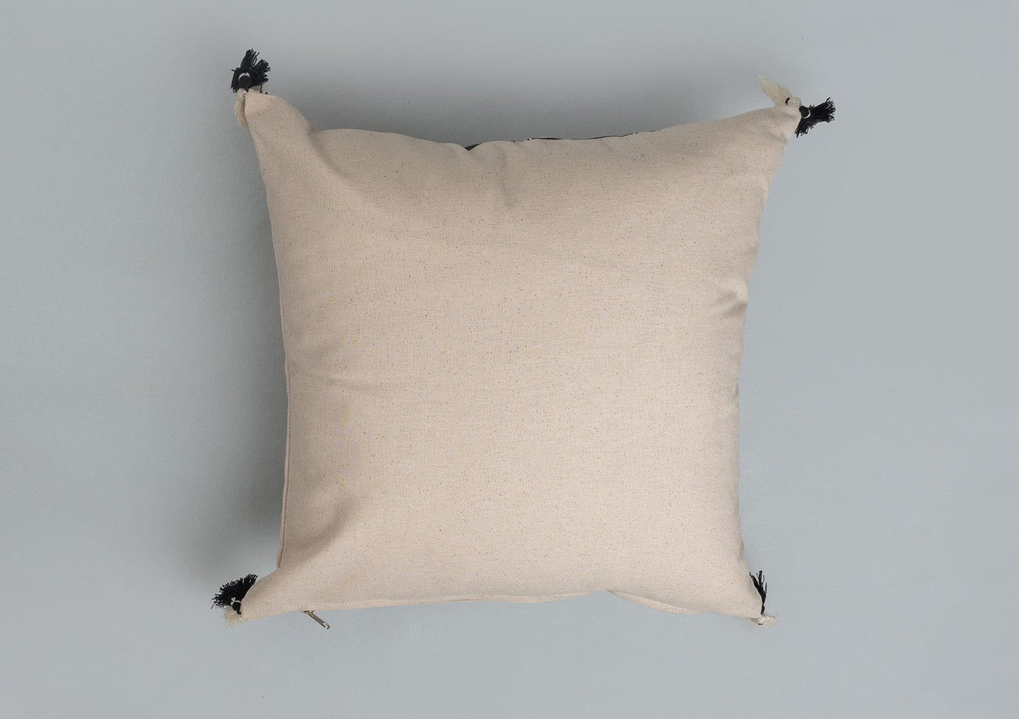 Folk 100% cotton boho geometric cushion cover for sofa - Black