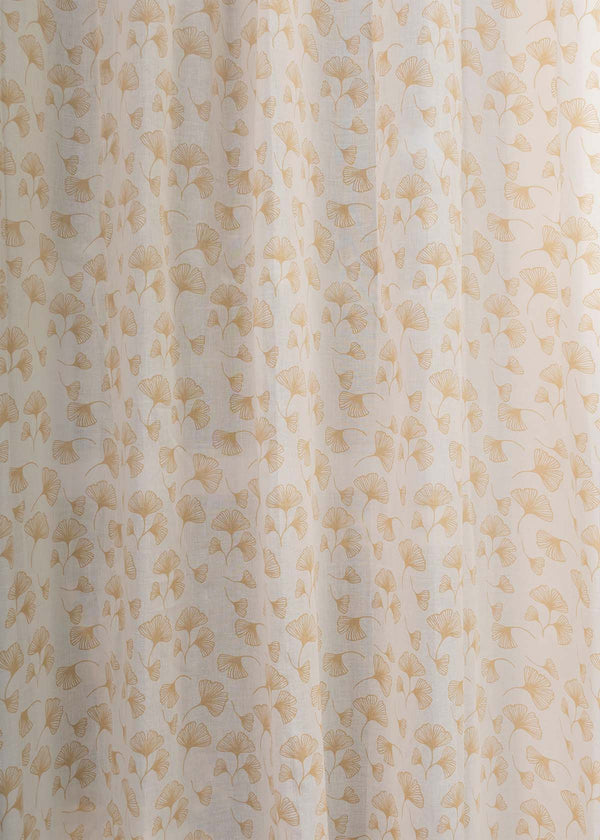 GIngko 100% Cotton Sheer Printed Customizable blind for livingroom & Bedrooms-Light Filtering