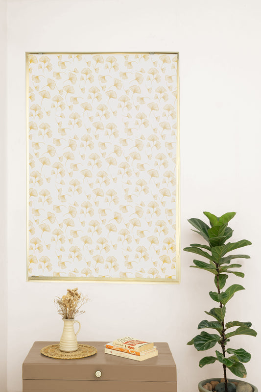 GIngko 100% Cotton Sheer Printed Customizable blind for livingroom & Bedrooms-Light Filtering