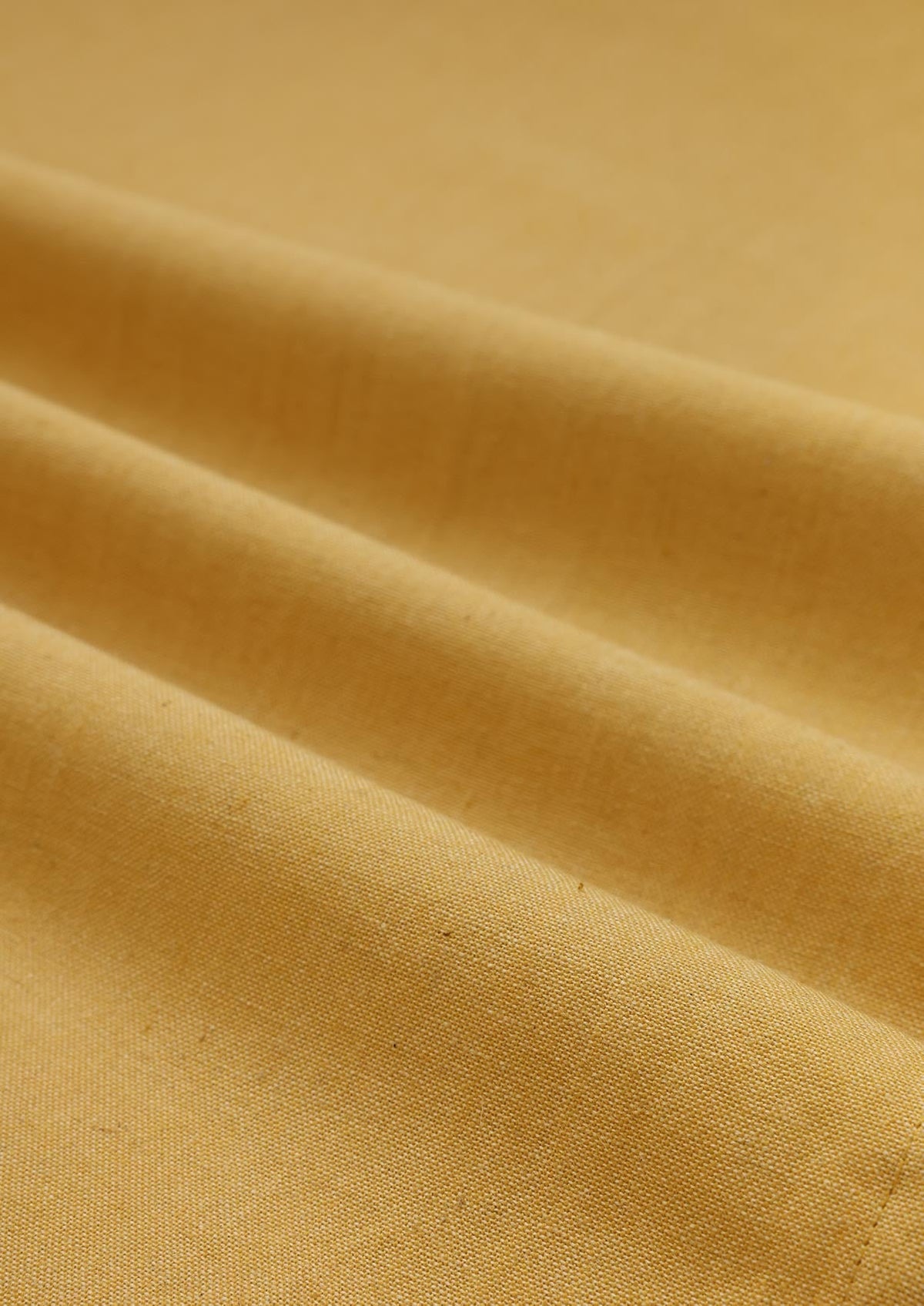 Honey yellow | Linen Cotton Blend Woven Textured | Room Darkening Fabric