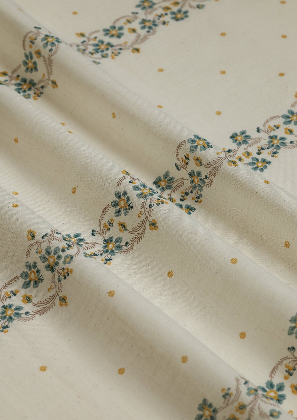 Kodi Teal | 100% Cotton Sheer Printed | Light Filtering Fabric