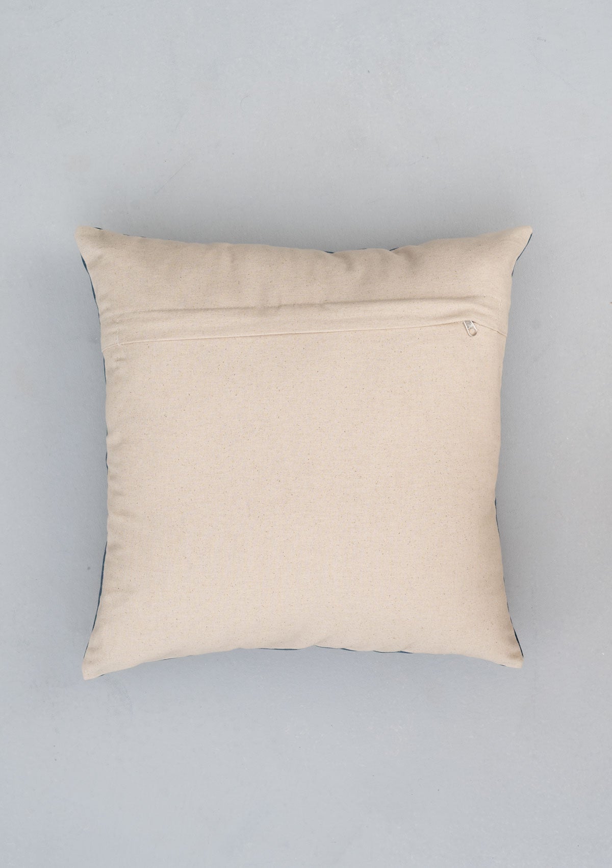 Kohinoor Sequined ethnic cotton cushion cover for sofa - Indigo