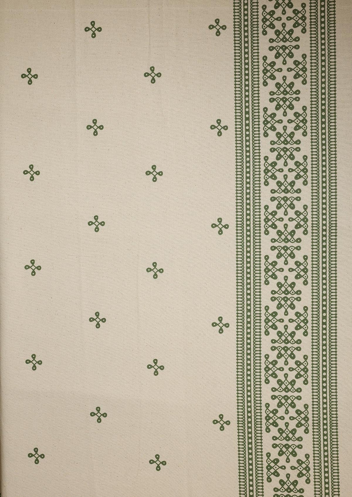 Kolam Pepper Green | 100% Cotton Printed | Light Reduction Fabric