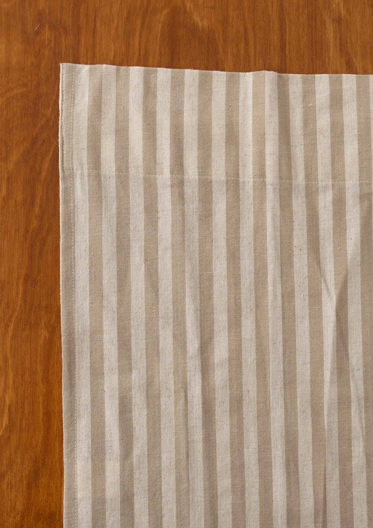 Loom 100% cotton Geometric pattern Fabric - Room darkening - Beige