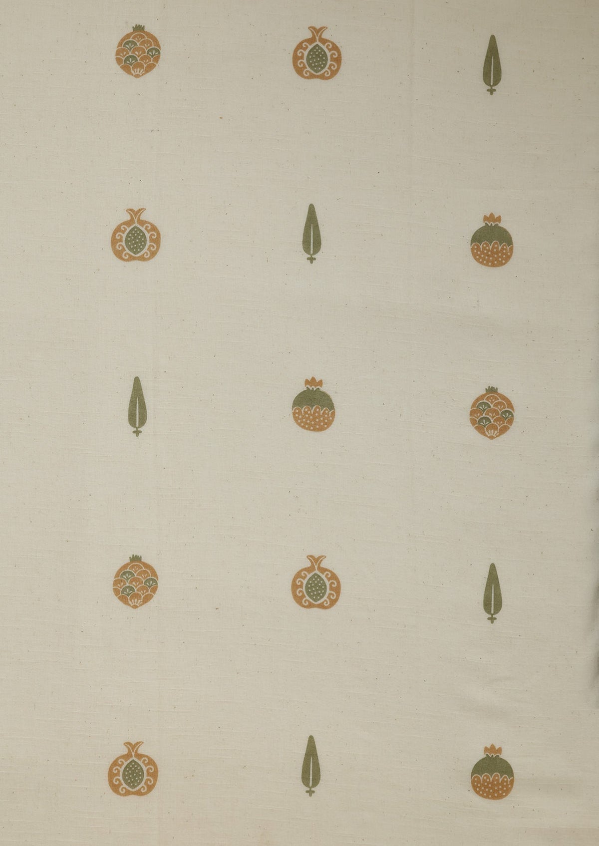 Madhuram Green & Beige | 100% Cotton Sheer Printed | Light Filtering Fabric