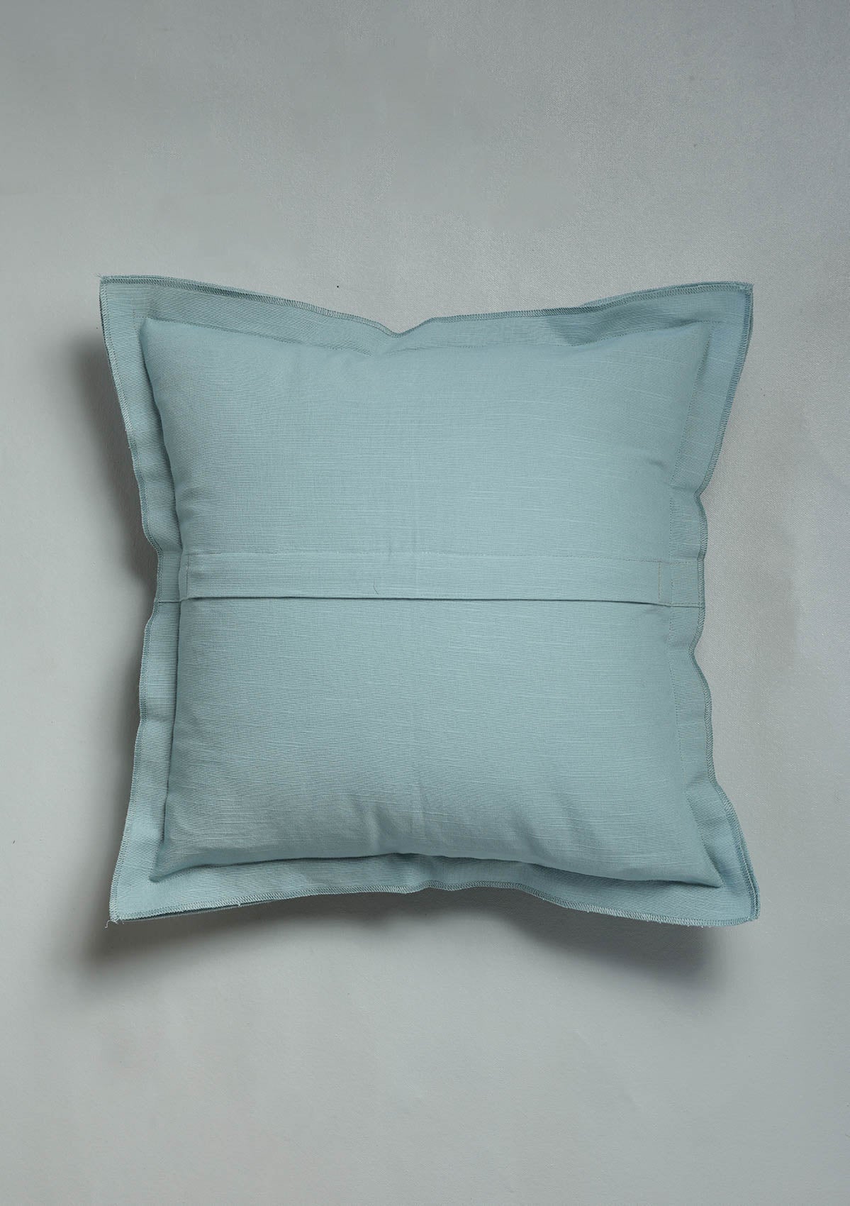 Marine Teal Solid 100% Cotton Cushion Cover For Sofa