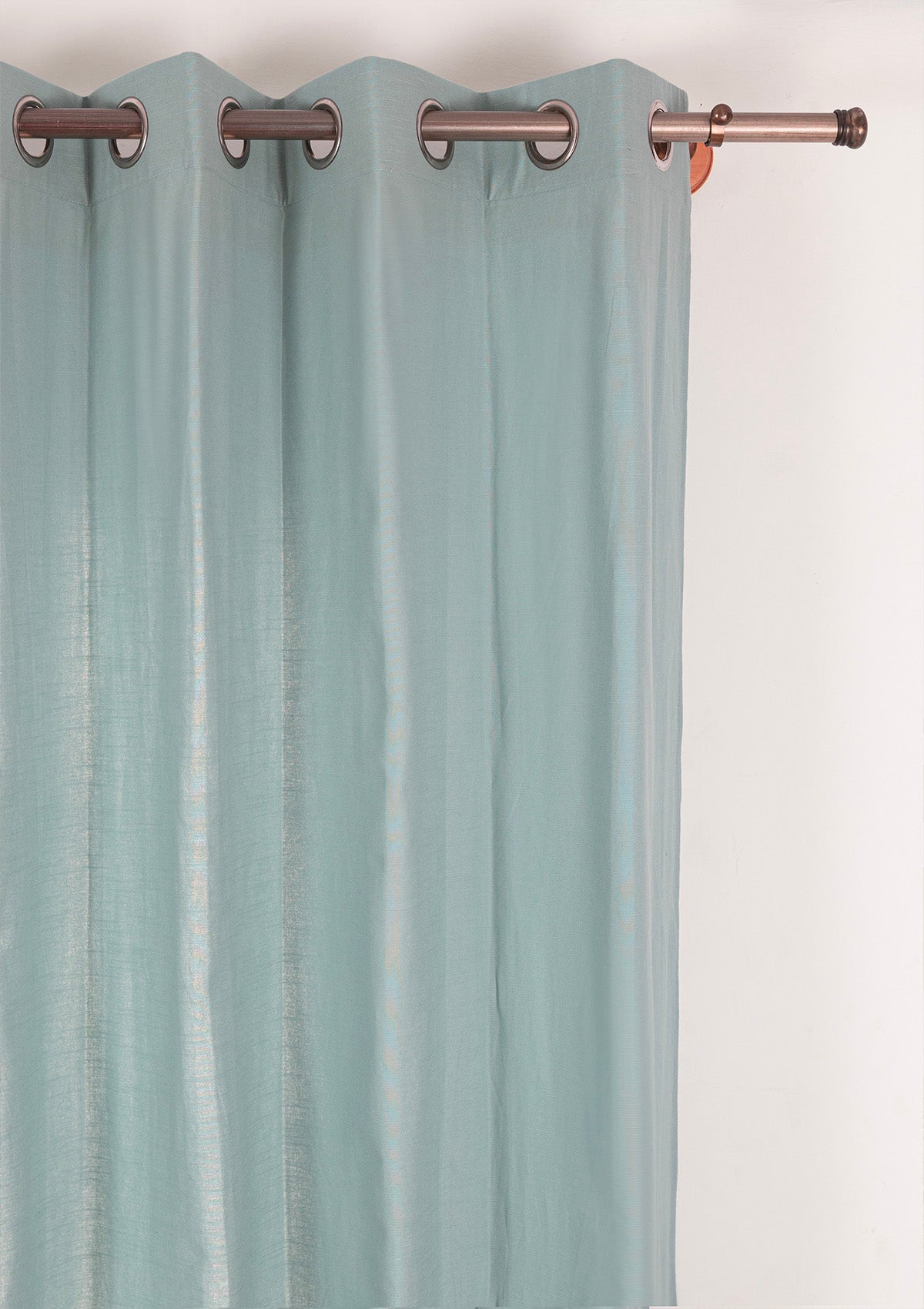 Marine Teal Solid 100% Cotton Curtain For Bedroom | Room Darkening | Single Piece