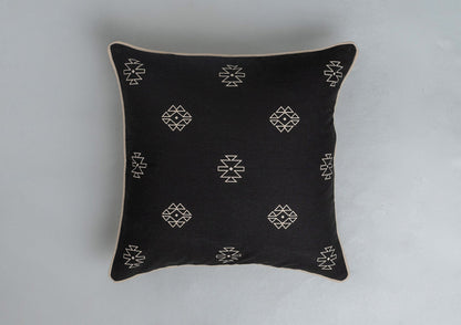 Native 100% cotton boho geometric cushion cover for sofa - Black