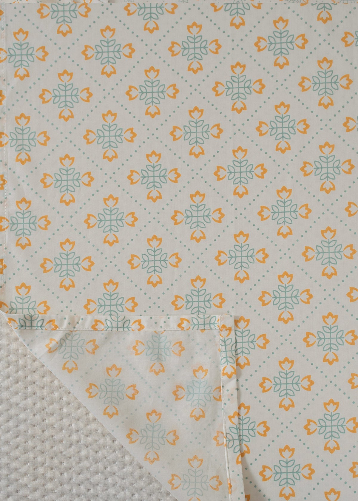 Palm Grove Printed Cotton Fitted Sheet - Multicolor