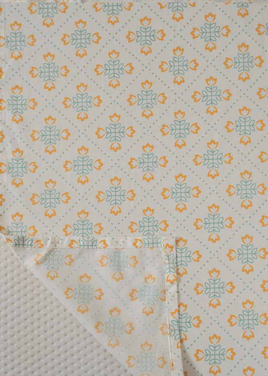 Palm Grove Printed Cotton Fitted Sheet - Multicolor