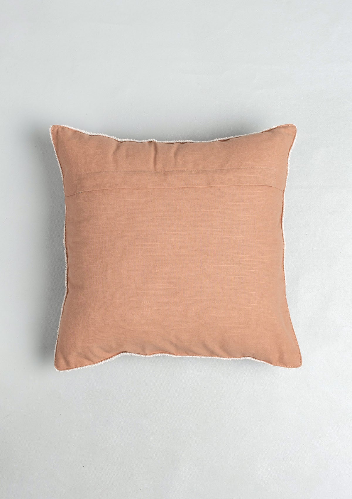 Prism Crochet Geometric Fusion Cushion Cover – 100% Cotton - Rust