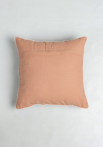 Prism Crochet Geometric Fusion Cushion Cover – 100% Cotton - Rust