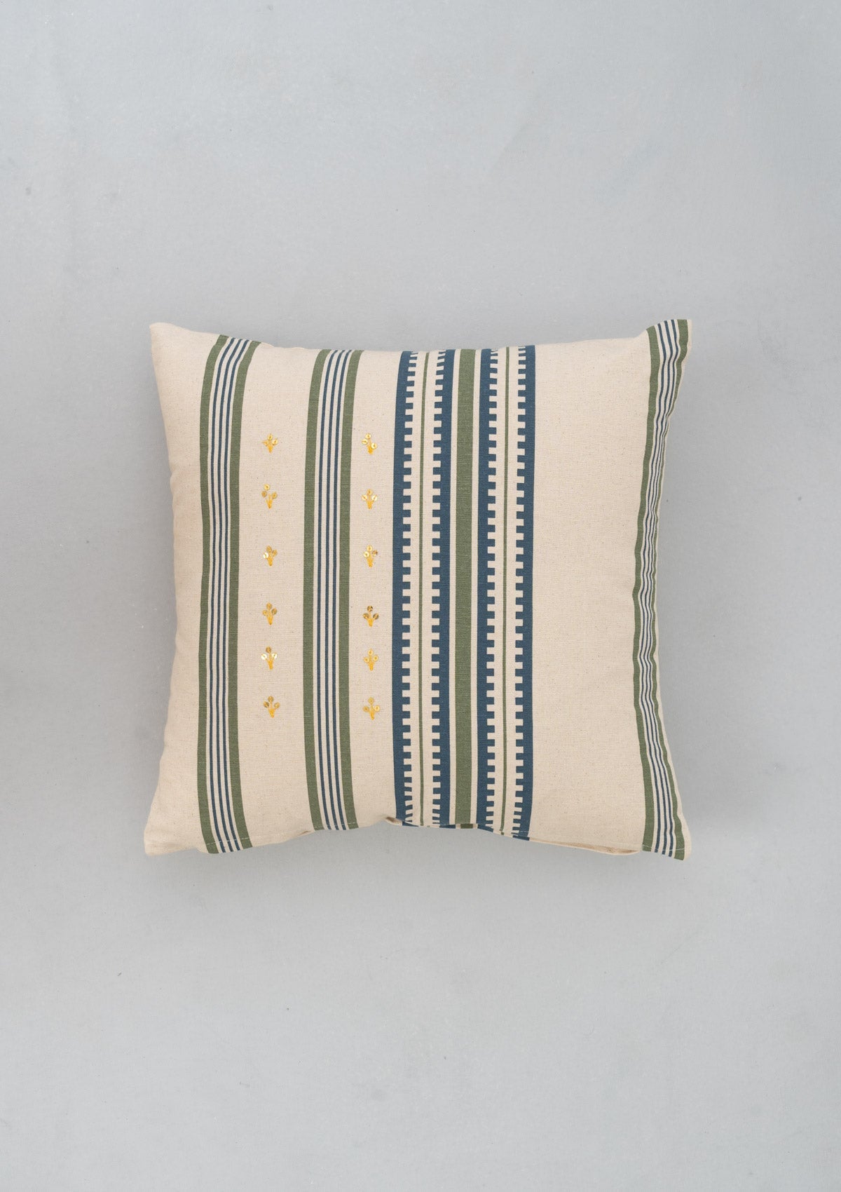 Malabar Combo Set Of 4 Cotton Cushion Cover - Green and Blue