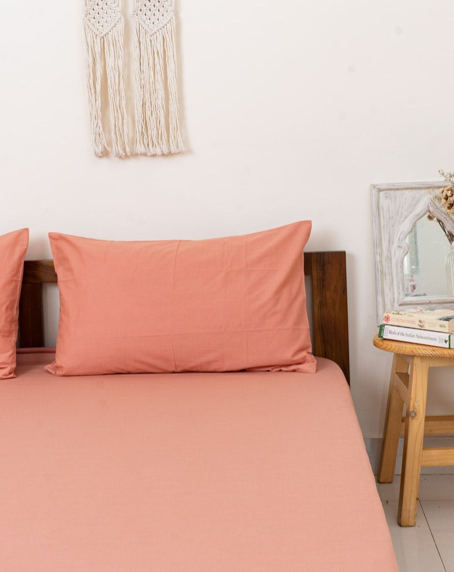 Rose Dawn Solid Pillow Covers - Set of 2