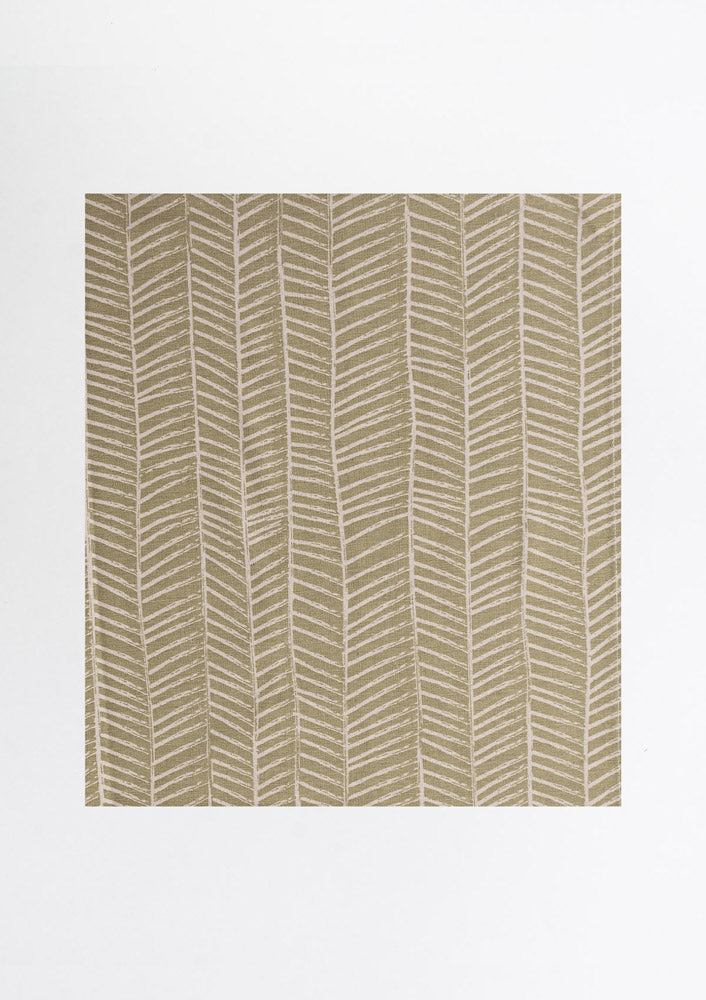 Rustle Herb Green Geometric Style 100% cotton Fabric - Room darkening - Herb Green