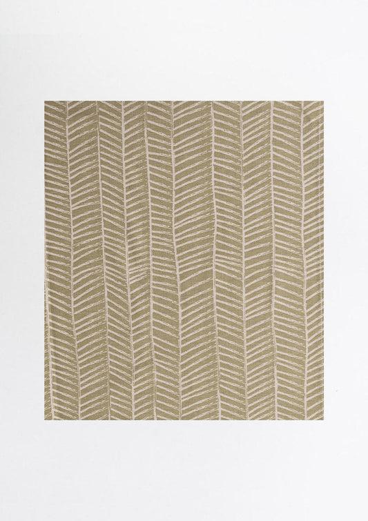 Rustle Herb Green Geometric Style 100% cotton Fabric - Room darkening - Herb Green