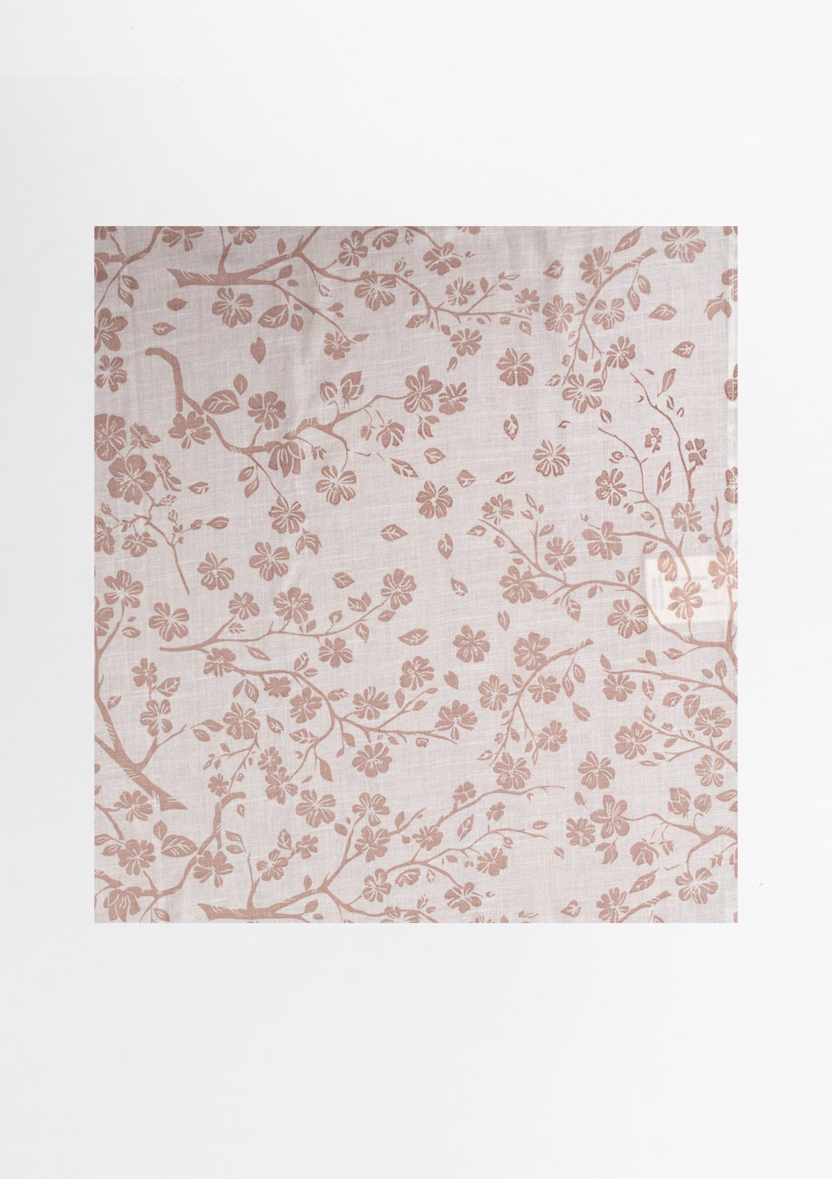 Sakura Flower pattern 100% Cotton Sheer Fabric - Light filtering - Rust