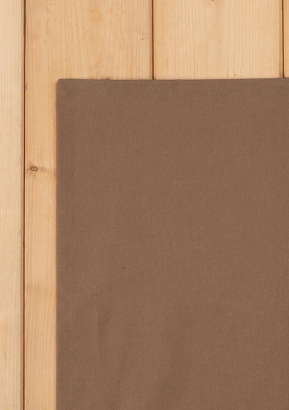 Solid Chocolate Brown Spill safe water-resistant coated cotton table cloth