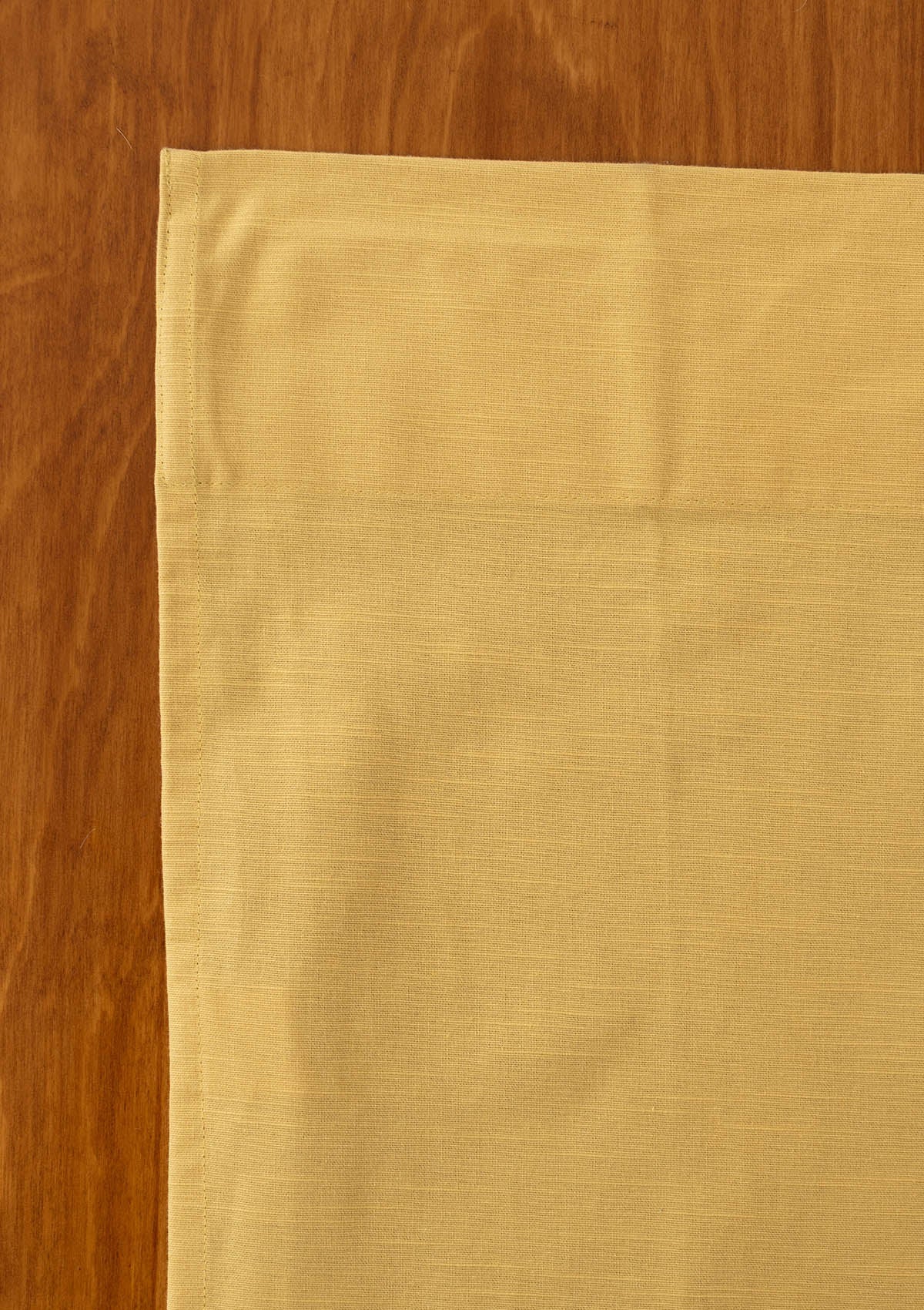 Solid Dusky Yellow solid 100% cotton curtain for Living room and bedroom - Room darkening - Single Piece