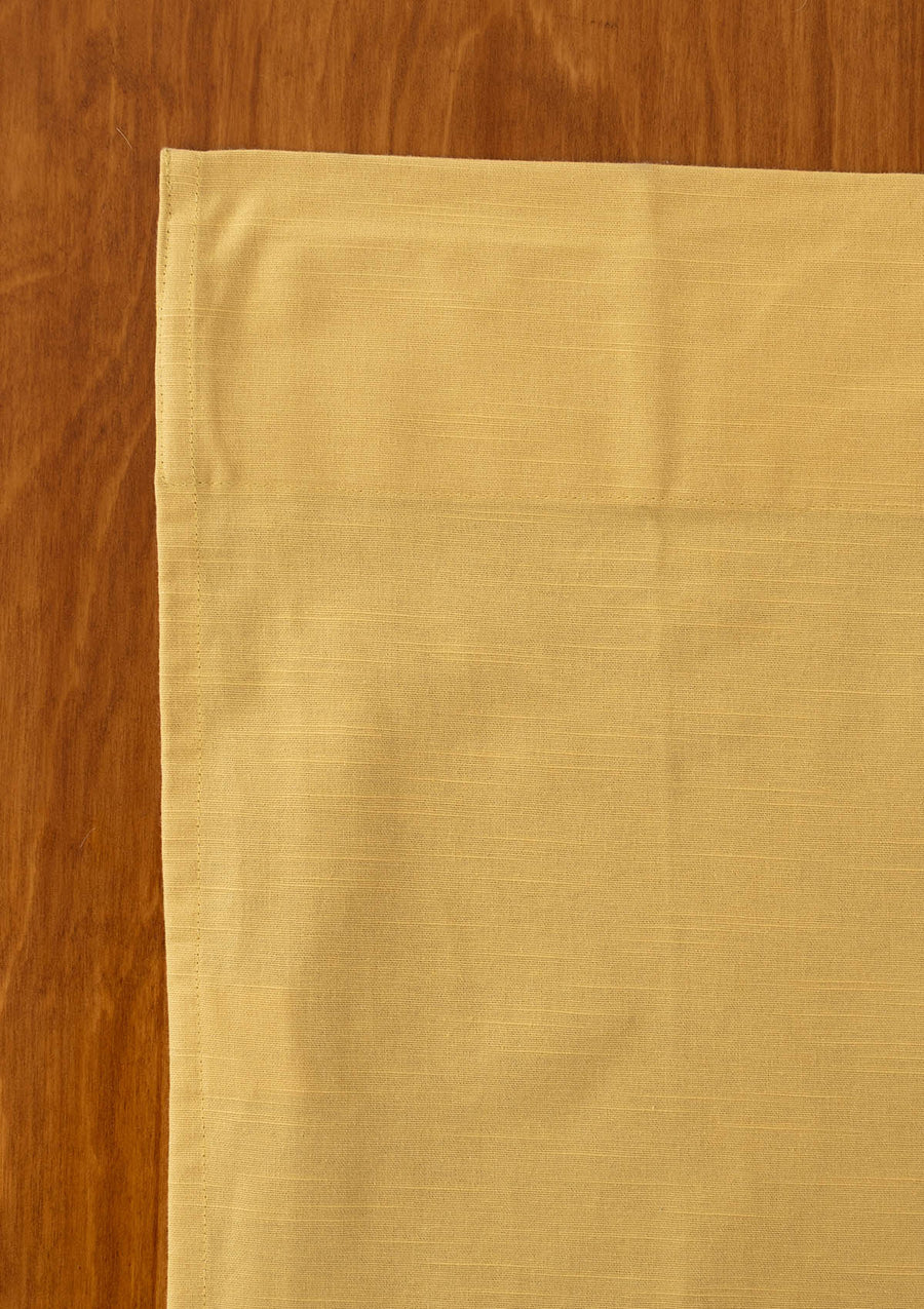 Solid Dusky Yellow 100% Customizable Cotton plain blind for bedroom - Room darkening