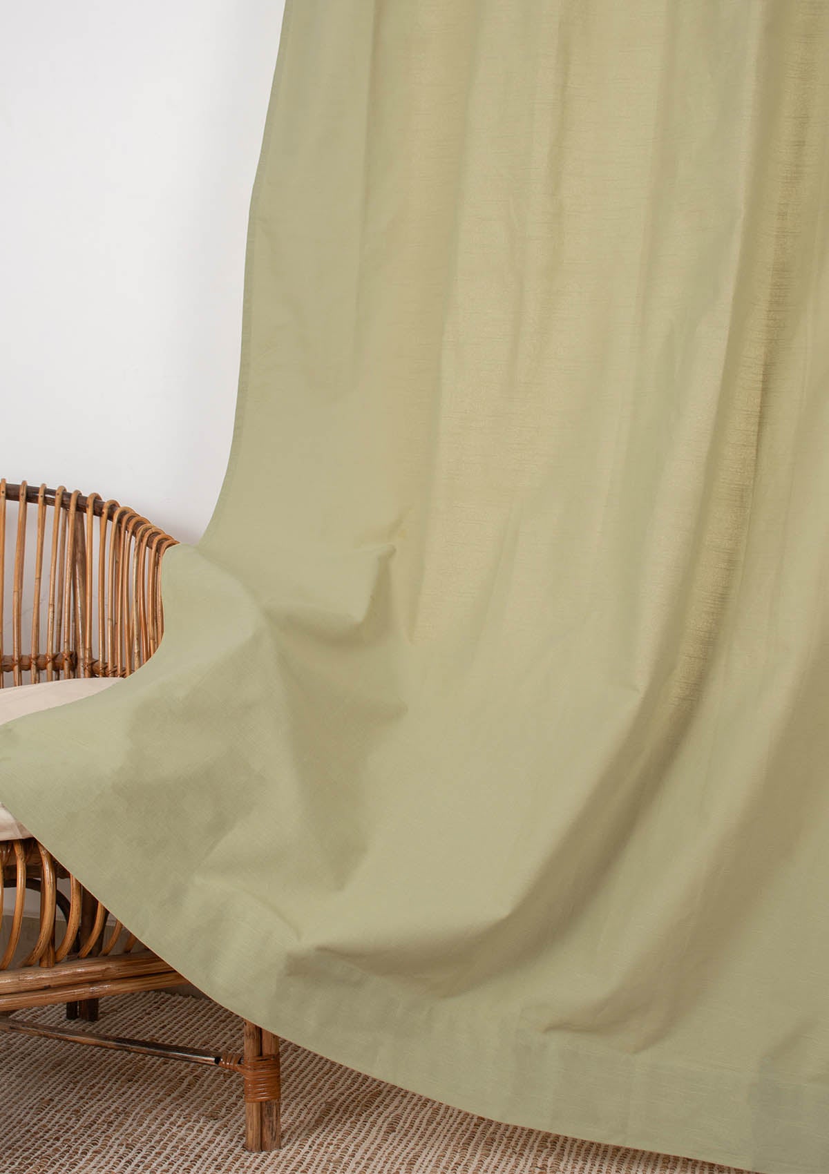 Solid Herb Green 100% cotton Fabric - Room darkening - Green