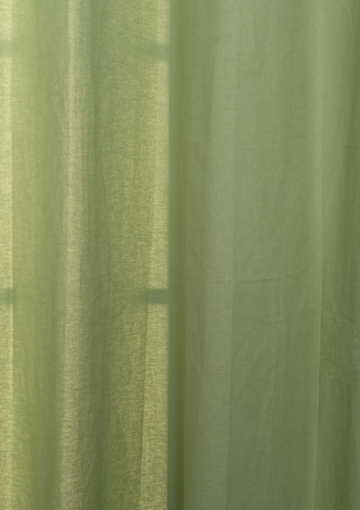 Solid Leaf Green 100% cotton plain curtain for living room and bed room - Room darkening - Leaf green - Single Piece