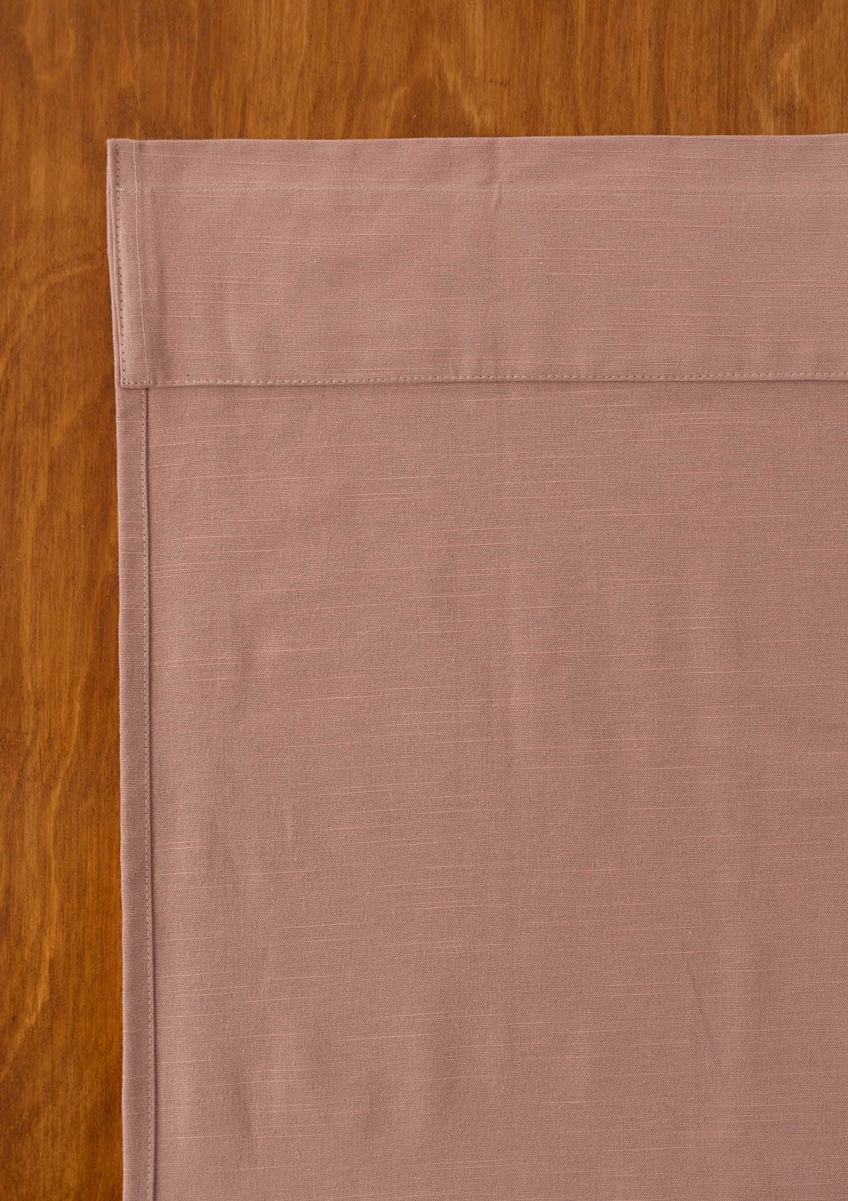 Solid Mahogany 100% cotton plain curtain for Living room and bedroom - Room darkening - Single Piece