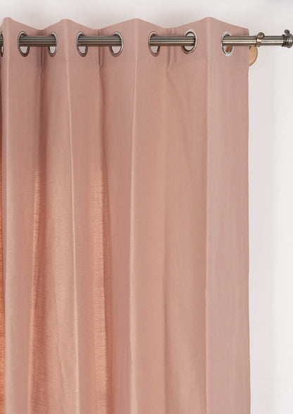 Solid Mahogany 100% cotton plain curtain for Living room and bedroom - Room darkening - Single Piece