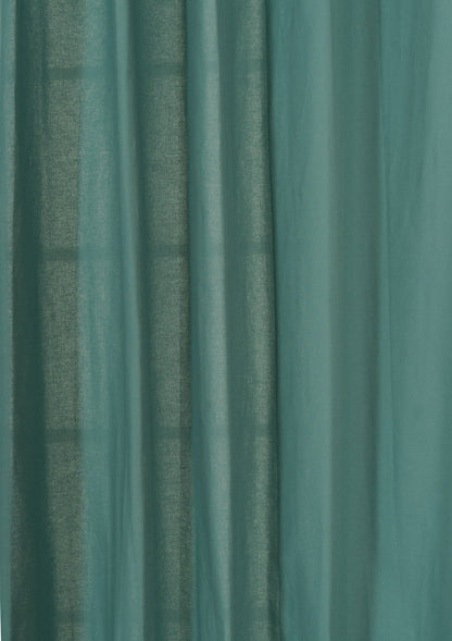 Solid aqua blue 100% cotton plain curtain for bedroom - Room darkening - Single Piece