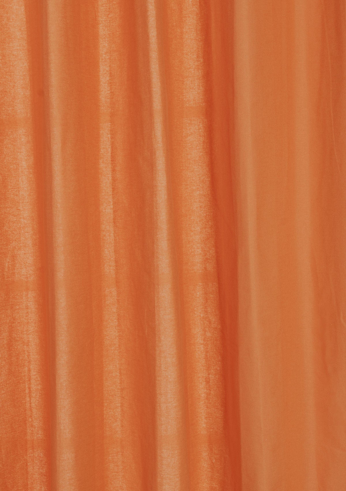 Solid orange 100% cotton plain curtain for bedroom - Room darkening - Single - Single Piece