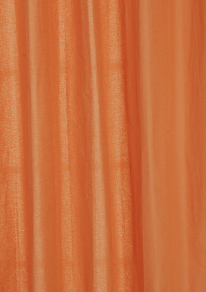 Solid orange 100% cotton plain curtain for bedroom - Room darkening - Single - Single Piece