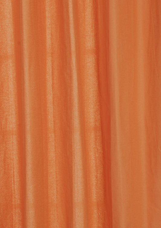 Solid premium 100% cotton floral fabric for curtain, cushion cover, dining, blinds - Room darkening - Orange