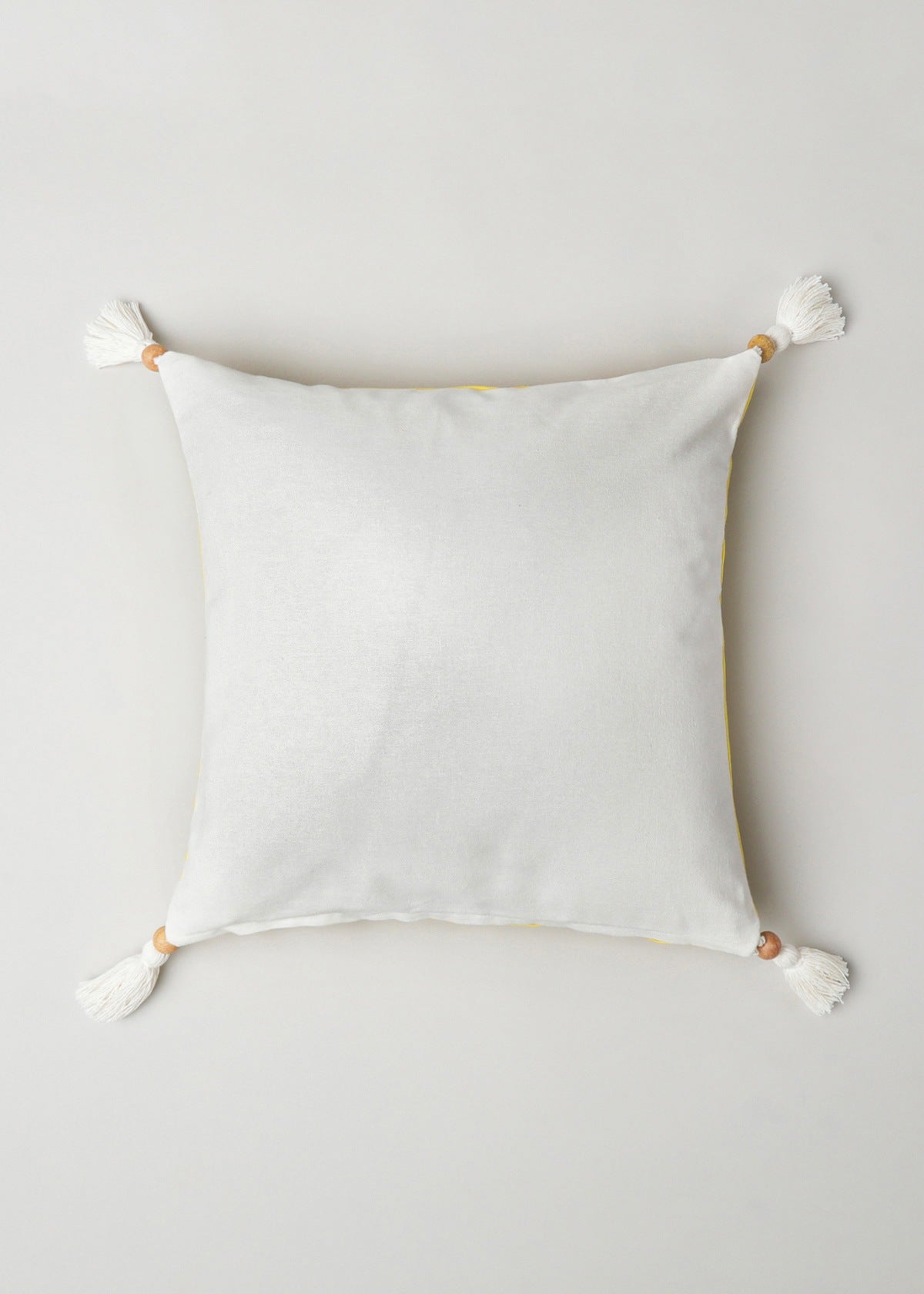 Spring Forest Printed Cotton Cushion Cover - Yellow