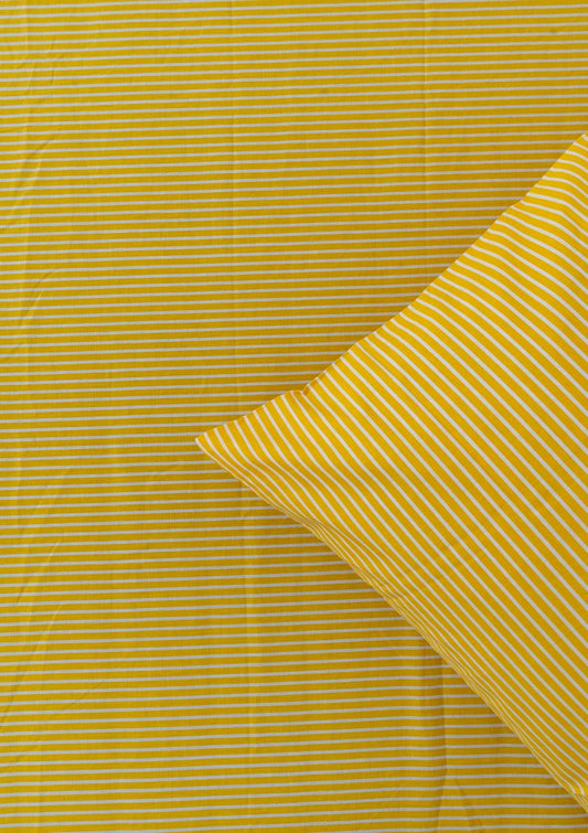 Sunshine yellow stripes Pillow Covers - Set of 2