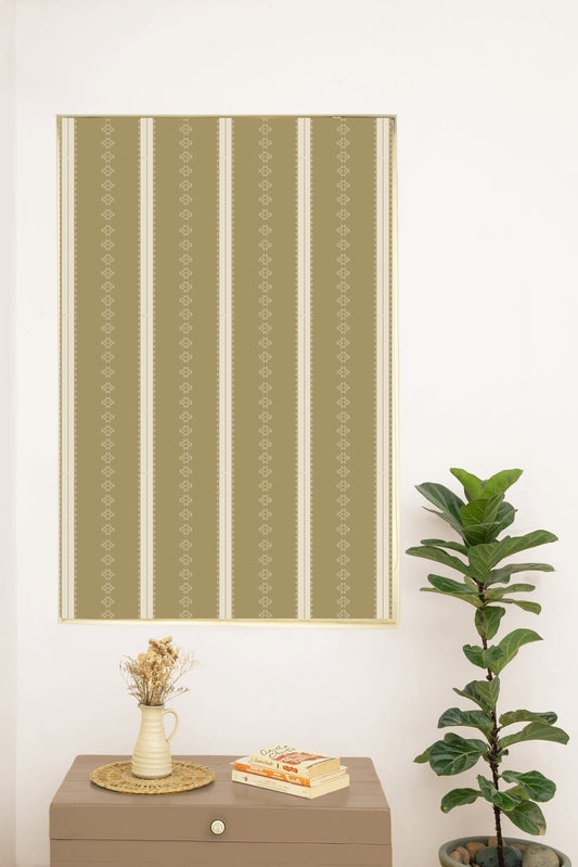 Bhumi Linen Cotton Ethnic textured Customizable blind for livingroom & Bedrooms - Light Reduction - Green