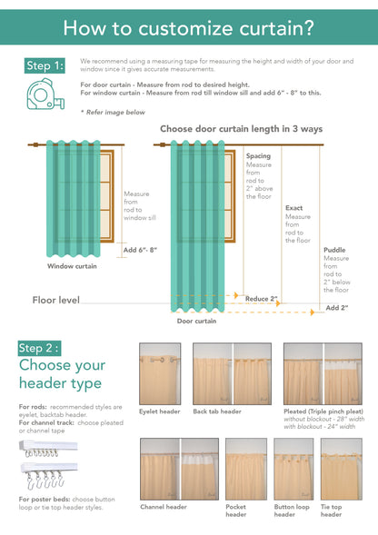 Haze Geometric pattern 100% cotton sheer curtain for Living Room and Bedroom - Light Filtering - White - Single Piece