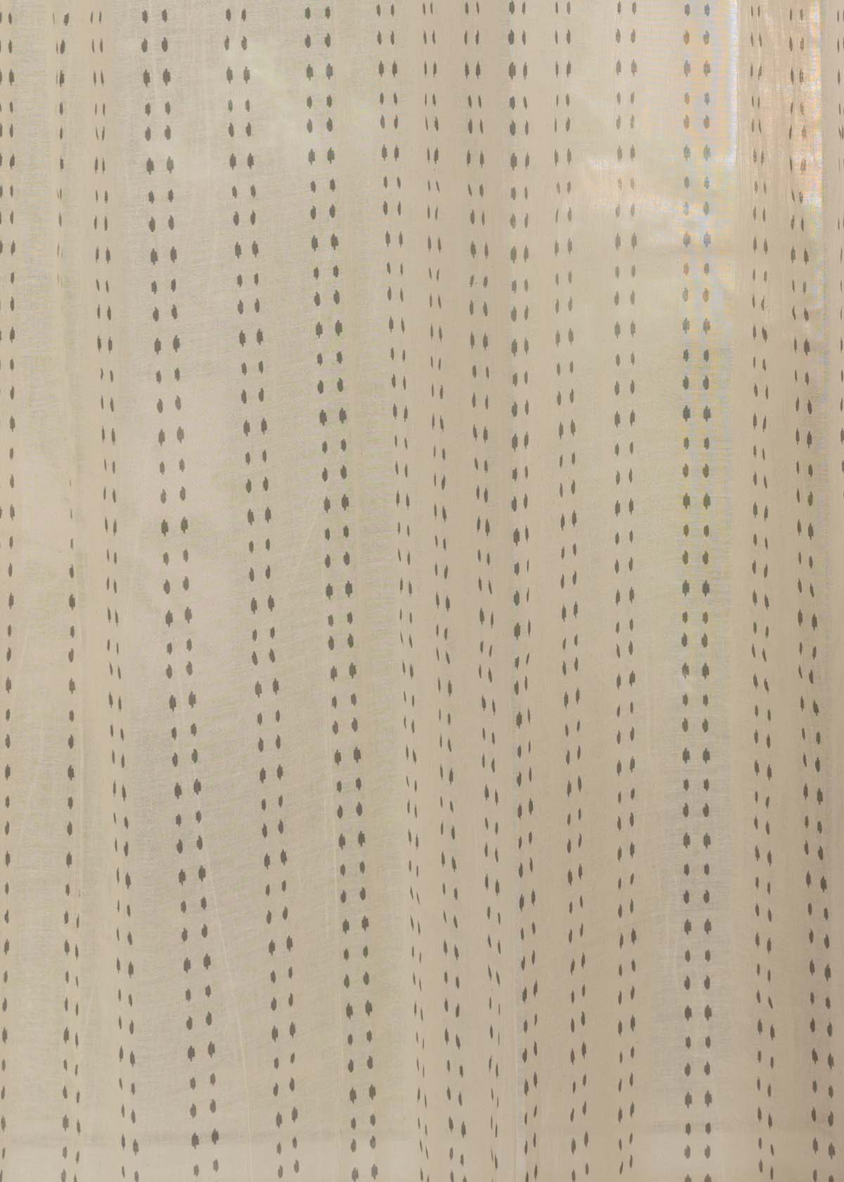 Dew printed sheer Fabric - Cream