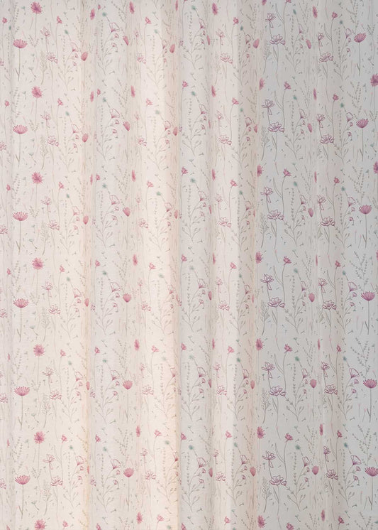 Drifting dandelion printed cotton Fabric - Lavender