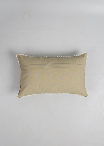 Celeste embroidered 100% Cotton Cushion Cover for Sofa - Nile Blue