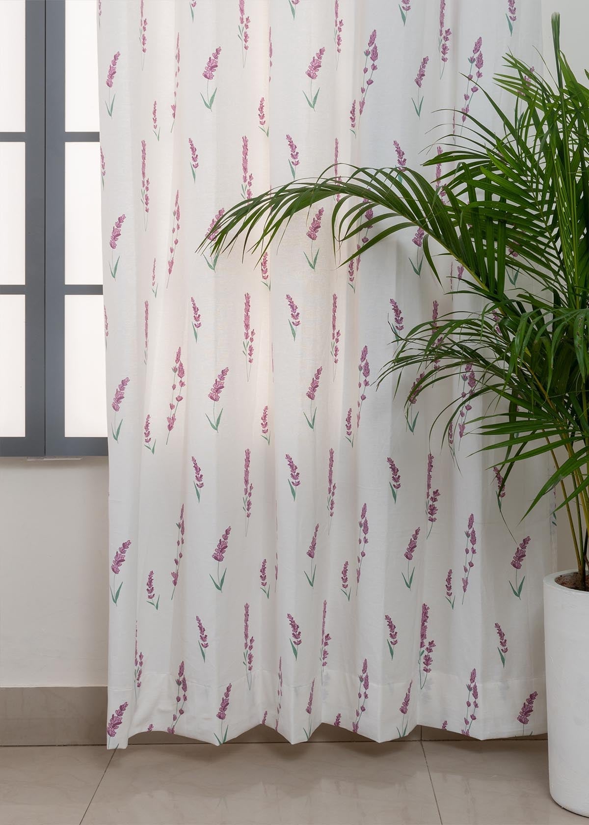 Fields printed cotton Fabric - Lavender
