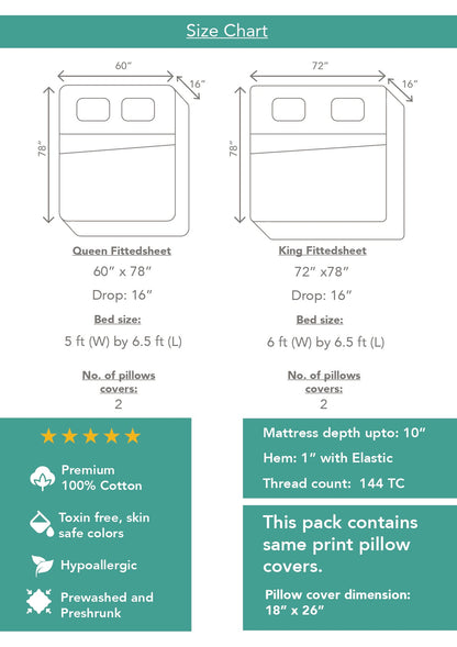 French farmhouse Fitted sheet sheet - Beige