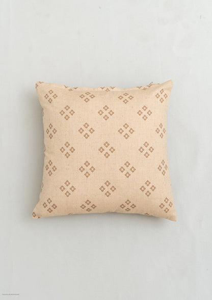 Harvest linen minimal print cushion cover for sofa - Brown